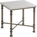 The appearance of Ocean Breeze Flagler Square Marble Top End Table In Sand designed by Tommy Bahama in the transitional interior design. This sand piece of furniture  was selected by 1StopBedrooms from Ocean Breeze Collection to add a touch of cosiness and style into your home. Sku: 570-953. Material: Wood.