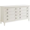 The appearance of Ocean Breeze Kings Bay Double Dresser In Sand designed by Tommy Bahama in the transitional interior design. This sand piece of furniture  was selected by 1StopBedrooms from Ocean Breeze Collection to add a touch of cosiness and style into your home. Sku: 570-222. Material: Wood.