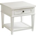 The appearance of Ocean Breeze Palm Coast Square End Table In Sand designed by Tommy Bahama in the transitional interior design. This sand piece of furniture  was selected by 1StopBedrooms from Ocean Breeze Collection to add a touch of cosiness and style into your home. Sku: 570-959. Material: Wood.