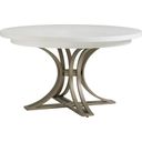 The appearance of Ocean Breeze Savannah Round Dining Table In Sand designed by Tommy Bahama in the transitional interior design. This sand piece of furniture  was selected by 1StopBedrooms from Ocean Breeze Collection to add a touch of cosiness and style into your home. Sku: 570-875C. Table Top Shape: Round. Material: Wood. Size: 54".