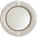 The appearance of Ocean Breeze Seacroft Round Mirror In Sand designed by Tommy Bahama in the transitional interior design. This sand piece of furniture  was selected by 1StopBedrooms from Ocean Breeze Collection to add a touch of cosiness and style into your home. Sku: 570-201. Material: Wood.
