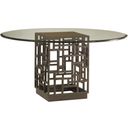 The appearance of Ocean Club South Sea Dining Table with 54 Inch Glass Top In Bali designed by Tommy Bahama in the modern / contemporary interior design. This bali piece of furniture  was selected by 1StopBedrooms from Ocean Club Collection to add a touch of cosiness and style into your home. Sku: 536-875-54C. Table Top Shape: Round. Material: Rattan. Size: 54".