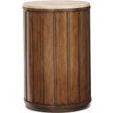 The appearance of Ocean Club Fiji Drum Table with Stone Top In Bali designed by Tommy Bahama in the transitional interior design. This bali piece of furniture  was selected by 1StopBedrooms from Ocean Club Collection to add a touch of cosiness and style into your home. Sku: 536-950C. Material: Rattan.