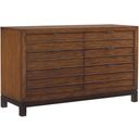 The appearance of Ocean Club Palm Bay Dresser In Bali designed by Tommy Bahama in the transitional interior design. This bali piece of furniture was selected by 1StopBedrooms from Ocean Club Collection to add a touch of cosiness and style into your home. Sku: 536-222. Material: Rattan.