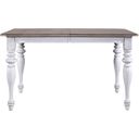 The appearance of Ocean Isle Rectangular Leg Table In White designed by Liberty in the traditional interior design. This white piece of furniture  was selected by 1StopBedrooms from Ocean Isle Collection to add a touch of cosiness and style into your home. Sku: 303W-T3872. Table Top Shape: Rectangular. Material: Rubberwood. Size: 72" x 38".