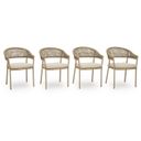 The appearance of Ocean Park Outdoor Arm Chair with Cushion Set of 4 In Beige designed by Signature Design by Ashley in the modern / contemporary interior design. This beige piece of furniture  was selected by 1StopBedrooms from Ocean Park Collection to add a touch of cosiness and style into your home. Sku: P373-601A.