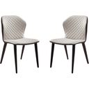 Olivia PU Leather Dining Chair Set of 2 In Beige