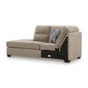 The appearance of Olten Left-Arm Facing Corner Chaise In Mocha designed by Signature Design by Ashley in the modern / contemporary interior design. This mocha piece of furniture was selected by 1StopBedrooms from Olten Collection to add a touch of cosiness and style into your home. Sku: 3130416. Material: Fabric.