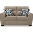The appearance of Olten Loveseat In Mocha designed by Signature Design by Ashley in the modern / contemporary interior design. This mocha piece of furniture was selected by 1StopBedrooms from Olten Collection to add a touch of cosiness and style into your home. Sku: 3130435. Material: Polyester.