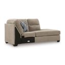 The appearance of Olten Right-Arm Facing Corner Chaise In Mocha designed by Signature Design by Ashley in the modern / contemporary interior design. This mocha piece of furniture  was selected by 1StopBedrooms from Olten Collection to add a touch of cosiness and style into your home. Sku: 3130417. Material: Fabric.