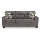 The appearance of Olten Sofa In Graphite designed by Signature Design by Ashley in the modern / contemporary interior design. This graphite piece of furniture  was selected by 1StopBedrooms from Olten Collection to add a touch of cosiness and style into your home. Sku: 3130538. Material: Polyester.