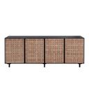 Omari Large Sideboard In Suede Light Tan