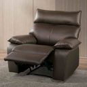 The appearance of Onoria Recliner In Brown designed by Furniture of America in the modern / contemporary interior design. This brown piece of furniture  was selected by 1StopBedrooms from Onoria Collection to add a touch of cosiness and style into your home. Sku: FM69008BR-CH-M. Material: Leather Match.