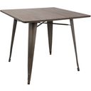 The appearance of Oregon 36 Inch Industrial-Farmhouse Dining Table In Antique And Espresso designed by Lumisource in the industrial interior design. This antique piece of furniture  was selected by 1StopBedrooms from Oregon Collection to add a touch of cosiness and style into your home. Sku: DT-OR3636 AN+E. Table Top Shape: Square. Material: Wood. Size: 36" x 36".