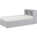 The appearance of Orion Twin Bookcase Bed with Twin Trundle In Gray designed by Homelegance in the transitional interior design. This gray piece of furniture was selected by 1StopBedrooms from Orion Collection to add a touch of cosiness and style into your home. Sku: B2063BC-1;B2063BC-2;B2063-R. Bed Type: Bookcase Bed. Material: Wood. Bed Size: Twin.