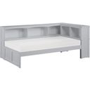 The appearance of Orion Twin Bookcase Corner Bed In Gray designed by Homelegance in the transitional interior design. This gray piece of furniture  was selected by 1StopBedrooms from Orion Collection to add a touch of cosiness and style into your home. Sku: B2063BC-1;B2063BC-2;B2063BC-BC. Bed Type: Bookcase Bed. Material: Wood. Bed Size: Twin.