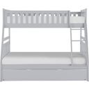 The appearance of Orion Twin/Full Bunk Bed with Twin Trundle In Gray designed by Homelegance in the modern / contemporary interior design. This gray piece of furniture was selected by 1StopBedrooms from Orion Collection to add a touch of cosiness and style into your home. Sku: B2063TF-1;B2063TF-2;B2063TF-SL;B2063-R. Bed Type: Bunk Bed. Material: Wood. Bed Size: Twin Over Full.