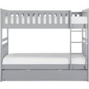 The appearance of Orion Twin/Twin Bunk Bed with Twin Trundle In Gray designed by Homelegance in the modern / contemporary interior design. This gray piece of furniture was selected by 1StopBedrooms from Orion Collection to add a touch of cosiness and style into your home. Sku: B2063-1;B2063-2;B2063-SL;B2063-R. Bed Type: Bunk Bed. Material: Wood. Bed Size: Twin Over Twin.