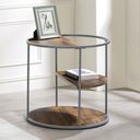 The appearance of Orrin End Table In Walnut and Grey designed by Furniture of America in the industrial interior design. This walnut and grey piece of furniture  was selected by 1StopBedrooms from Orrin Collection to add a touch of cosiness and style into your home. Sku: CM4396GY-E. Material: Steel.