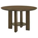 The appearance of Ottowa 47 Inch Round Wood Dining Table with Shelf In Brown designed by Coaster in the modern / contemporary interior design. This brown piece of furniture was selected by 1StopBedrooms from Ottowa Collection to add a touch of cosiness and style into your home. Sku: 193660. Table Top Shape: Round. Material: MDF. Size: 47".