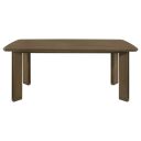 The appearance of Ottowa 71 Inch Rectangular Wood Dining Table In Brown designed by Coaster in the modern / contemporary interior design. This brown piece of furniture was selected by 1StopBedrooms from Ottowa Collection to add a touch of cosiness and style into your home. Sku: 193661. Material: MDF. Table Top Shape: Rectangular. Size: 39" x 71".