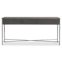 The appearance of Outline Console Table In Charcoal designed by Bernhardt in the modern / contemporary interior design. This charcoal piece of furniture  was selected by 1StopBedrooms from Outline Collection to add a touch of cosiness and style into your home. Sku: 360920. Material: Wood.