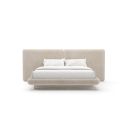 Overlap 2 Panel King Upholstered Bed In Cream