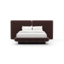 Overlap 2 Panel Queen Upholstered Bed In Brown