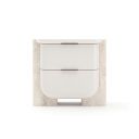Overlap Light Small Nightstand In Cream