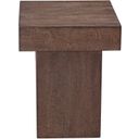 The appearance of Padula Square Small End Table In Dark Brown Oak designed by Bassett Mirror Company in the modern / contemporary interior design. This dark brown piece of furniture  was selected by 1StopBedrooms from Padula Collection to add a touch of cosiness and style into your home. Sku: 9411-LR-250. Material: Mango Wood.