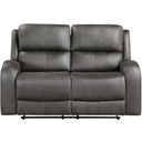 The appearance of Pagosa Double Reclining Loveseat In Gray designed by Homelegance in the modern / contemporary interior design. This gray piece of furniture was selected by 1StopBedrooms from Pagosa Collection to add a touch of cosiness and style into your home. Sku: 9601GY-2. Material: Microfiber.
