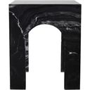 The appearance of Palermo Marble End Table In Black and Natural designed by Meridian in the modern / contemporary interior design. This black and natural piece of furniture was selected by 1StopBedrooms from Palermo Collection to add a touch of cosiness and style into your home. Sku: 99093Black-ET. Material: Marble.