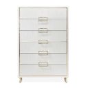 The appearance of Palm Gate 6-Drawer Chest In Cloud White designed by Michael Amini in the modern / contemporary interior design. This cloud white piece of furniture was selected by 1StopBedrooms from Palm Gate Collection to add a touch of cosiness and style into your home. Sku: N9086070SA-108. Material: Wood.