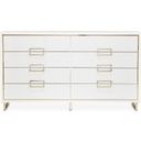The appearance of Palm Gate Dresser In Cloud White designed by Michael Amini in the modern / contemporary interior design. This cloud white piece of furniture was selected by 1StopBedrooms from Palm Gate Collection to add a touch of cosiness and style into your home. Sku: N9086050SA-108. Material: Wood.