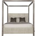 The appearance of Palma King Canopy Bed designed by Bernhardt in the modern / contemporary interior design. This rustic/light gray wash/tarnish nickel piece of furniture  was selected by 1StopBedrooms from Palma Collection to add a touch of cosiness and style into your home. Sku: 369HF59;369MTL;369P59;369R59. Bed Type: Canopy Bed. Material: Steel. Bed Size: King.