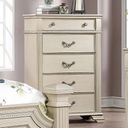 The appearance of Pamphilos Chest In Antique White designed by Furniture of America in the traditional interior design. This antique white piece of furniture  was selected by 1StopBedrooms from Pamphilos Collection to add a touch of cosiness and style into your home. Sku: FOA7144WH-C. Material: Wood.
