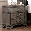 The appearance of Pamphilos Night Stand In Gray designed by Furniture of America in the traditional interior design. This gray piece of furniture was selected by 1StopBedrooms from Pamphilos Collection to add a touch of cosiness and style into your home. Sku: FOA7144GY-N. Material: Wood.