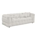 Paris Boucle Fabric Sofa in Cream
