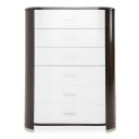 The appearance of Paris Chic 6-Drawer Chest In Espresso designed by Michael Amini in the transitional interior design. This espresso piece of furniture was selected by 1StopBedrooms from Paris Chic Collection to add a touch of cosiness and style into your home. Sku: NF9003070SA-409. Material: Solid Wood.