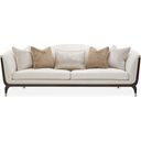 The appearance of Paris Chic Sofa In Cremini and Espresso designed by Michael Amini in the transitional interior design. This espresso piece of furniture was selected by 1StopBedrooms from Paris Chic Collection to add a touch of cosiness and style into your home. Sku: NF9003815-CRMNI-409. Material: Solid Wood.