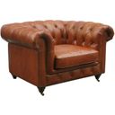 The appearance of Paris Club Chester Bay Genuine Leather Tufted Club Chair In Brown designed by Pasargad Home in the modern / contemporary interior design. This brown piece of furniture was selected by 1StopBedrooms from Paris Club Collection to add a touch of cosiness and style into your home. Sku: CHAIR-3009-1. Material: Leather.