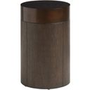 The appearance of Park City Black Diamond Round End Table In Canyon designed by Barclay Butera in the modern / contemporary interior design. This canyon piece of furniture  was selected by 1StopBedrooms from Park City Collection to add a touch of cosiness and style into your home. Sku: 930-950. Material: Wood.