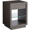 The appearance of Park City City Creek Night Table In Canyon designed by Barclay Butera in the transitional interior design. This canyon piece of furniture  was selected by 1StopBedrooms from Park City Collection to add a touch of cosiness and style into your home. Sku: 930-622. Material: Wood.