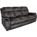 The appearance of Park City Sofa with Dual Recliner In Slate designed by New Classic in the modern / contemporary interior design. This slate piece of furniture  was selected by 1StopBedrooms from Park City Collection to add a touch of cosiness and style into your home. Sku: U456-30-SGY. Material: Fabric.