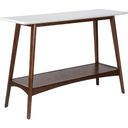 The appearance of Parker Console In Off-White and Pecan designed by Olliix in the transitional interior design. This off-white/pecan piece of furniture was selected by 1StopBedrooms from Parker Collection to add a touch of cosiness and style into your home. Sku: MP120-0096. Material: Wood.