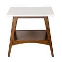 The appearance of Parker End Table In Off-White and Pecan designed by Olliix in the transitional interior design. This off-white/pecan piece of furniture was selected by 1StopBedrooms from Parker Collection to add a touch of cosiness and style into your home. Sku: MP120-0095. Material: Wood.
