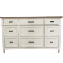 The appearance of Parker House Americana Modern Bedroom 9 Drawer Dresser designed by Parker House in the modern / contemporary interior design. This cotton piece of furniture was selected by 1StopBedrooms from Americana Collection to add a touch of cosiness and style into your home. Sku: BAME#21689-COT. Material: Wood Veneer.