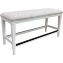 The appearance of Parker House Americana Modern Dining 49 Inch Upholstered Counter Bench designed by Parker House in the modern / contemporary interior design. This cotton piece of furniture  was selected by 1StopBedrooms from Americana Collection to add a touch of cosiness and style into your home. Sku: DAME#1226-COT. Material: Wood Veneer.