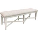 The appearance of Parker House Americana Modern Dining 58 Inch Upholstered Bench designed by Parker House in the modern / contemporary interior design. This cotton piece of furniture  was selected by 1StopBedrooms from Americana Collection to add a touch of cosiness and style into your home. Sku: DAME#1218-COT. Material: Wood Veneer.