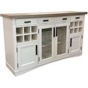 The appearance of Parker House Americana Modern Dining 66 x 19 Inch Buffet Server With Quartz Insert designed by Parker House in the modern / contemporary interior design. This cotton piece of furniture was selected by 1StopBedrooms from Americana Collection to add a touch of cosiness and style into your home. Sku: DAME#66B-COT. Material: Wood Veneer.
